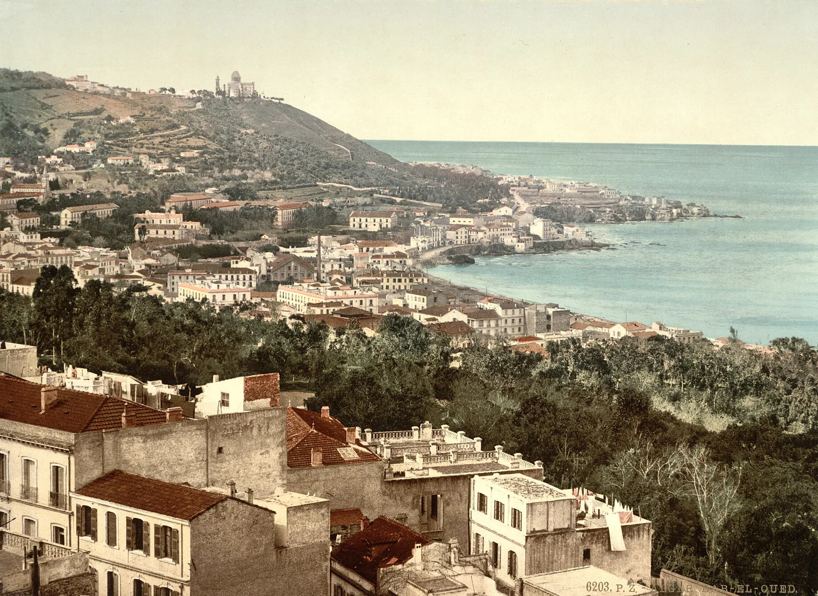 Bab-el-Oued vu de la Casbah, Alger, Algérie, vers 1899
