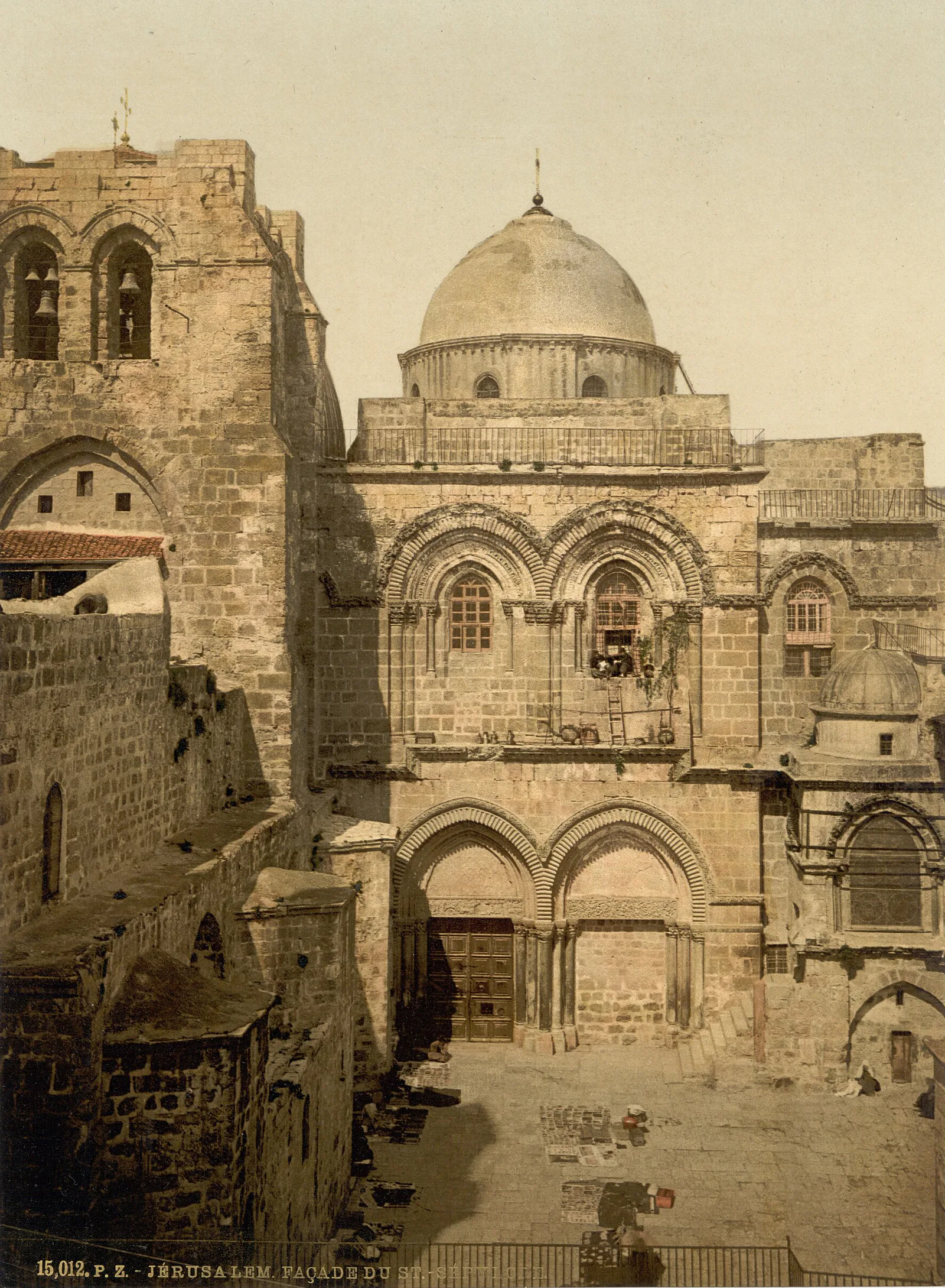 La Façade du Saint-Sépulcre, Jérusalem, Palestine ottomane, 1890–1900