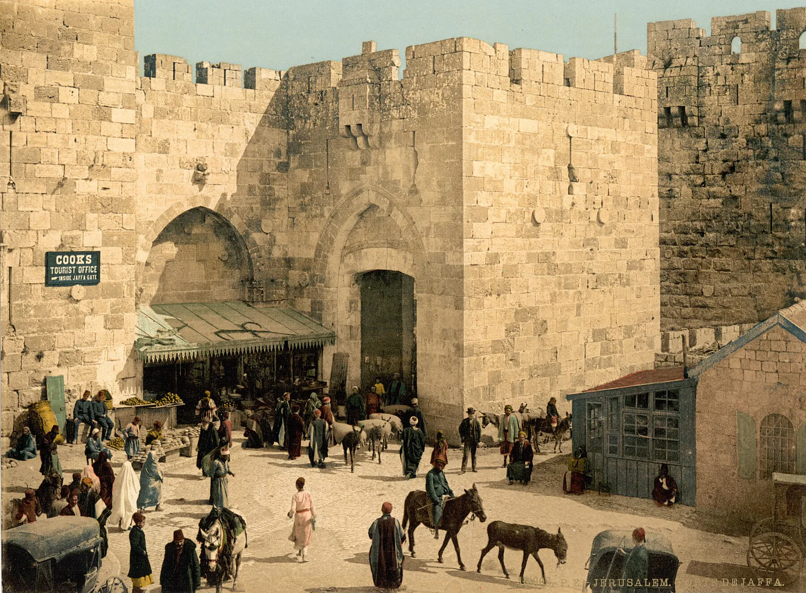 La Porte de Jaffa, Jérusalem, Palestine ottomane, 1890–1900
