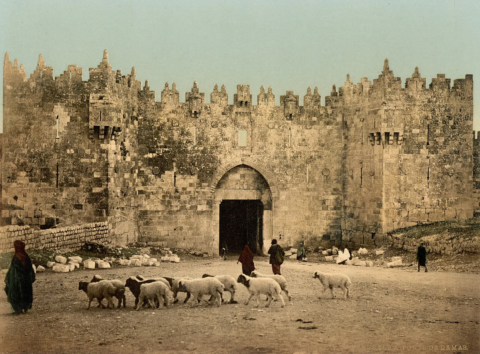 La Porte de Damas, Jérusalem, Palestine ottomane, 1890–1900