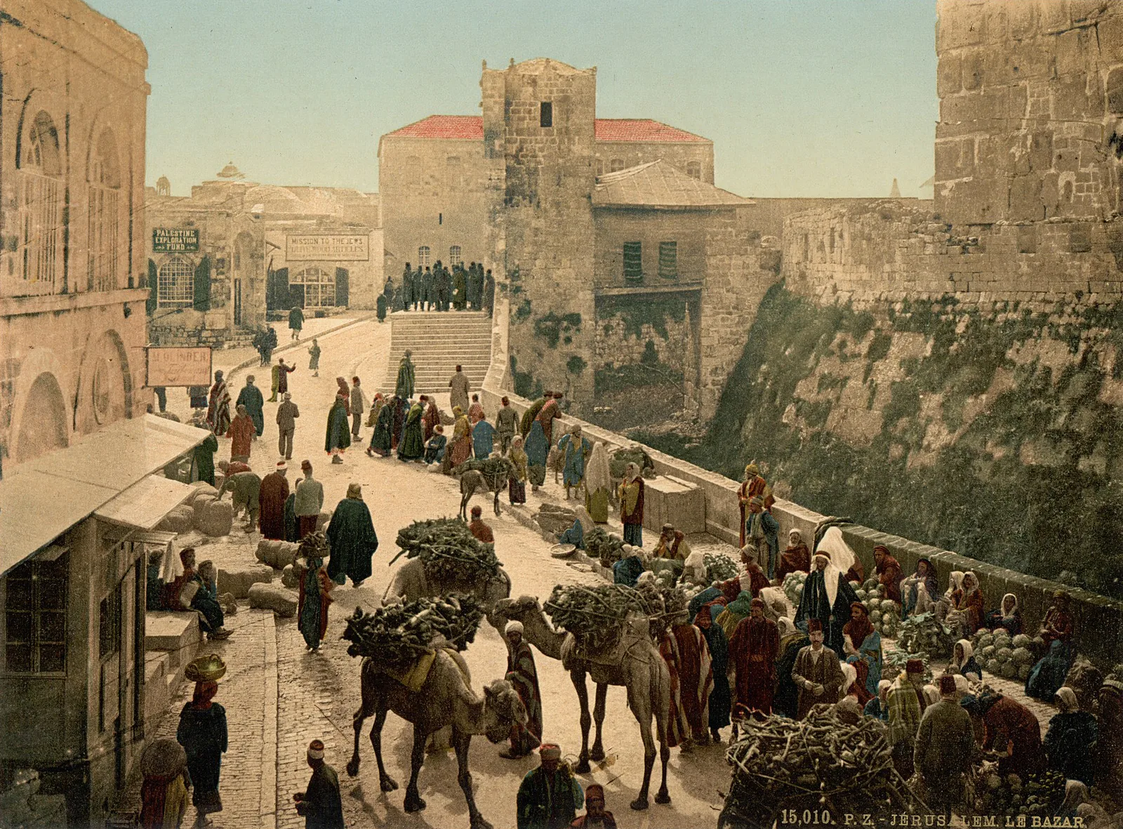 Le Bazar de la Tour de David, Jérusalem, Palestine ottomane, 1890–1900