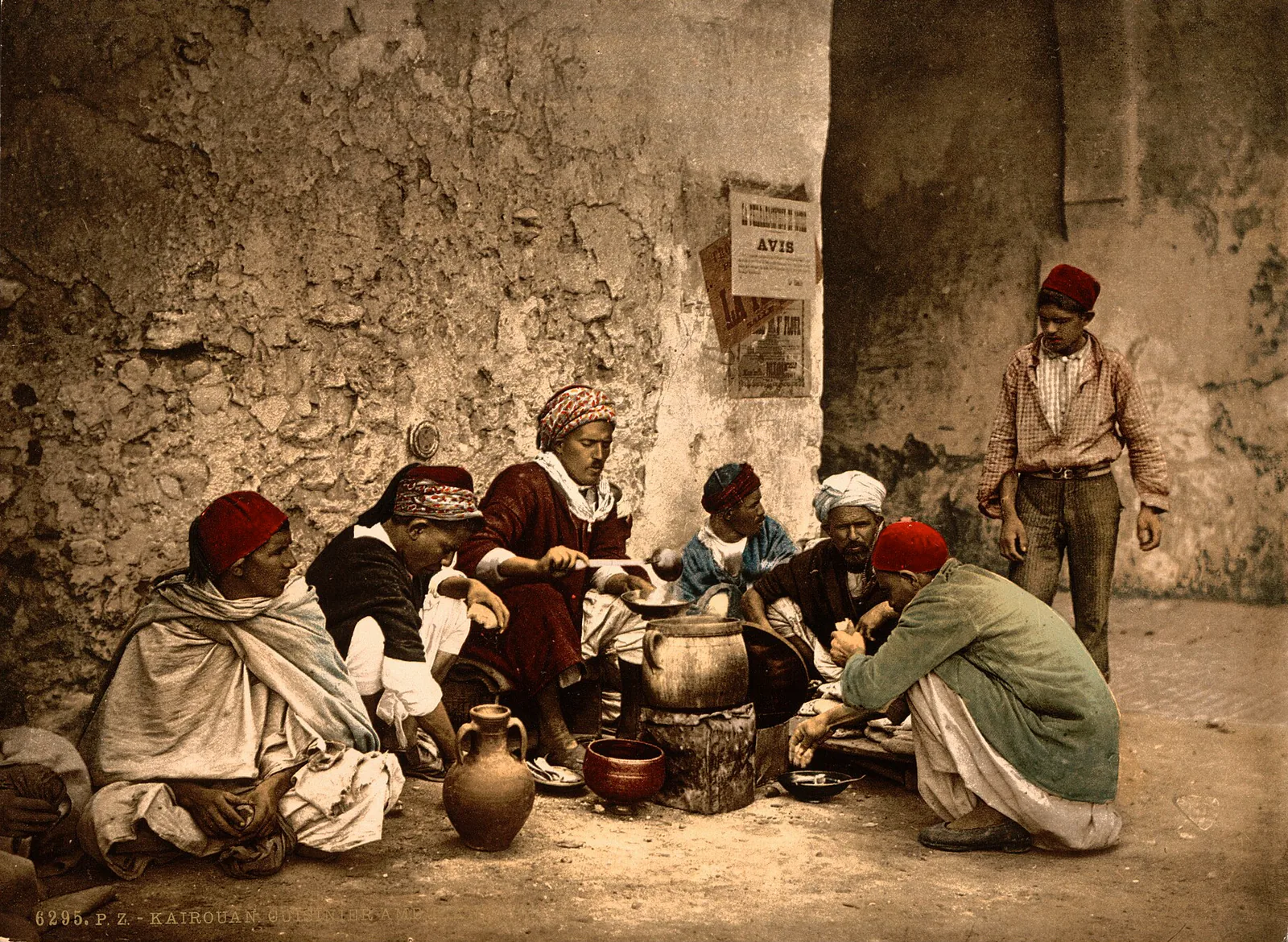 Le Cuisinier ambulant, Kairouan, Tunisie, vers 1899