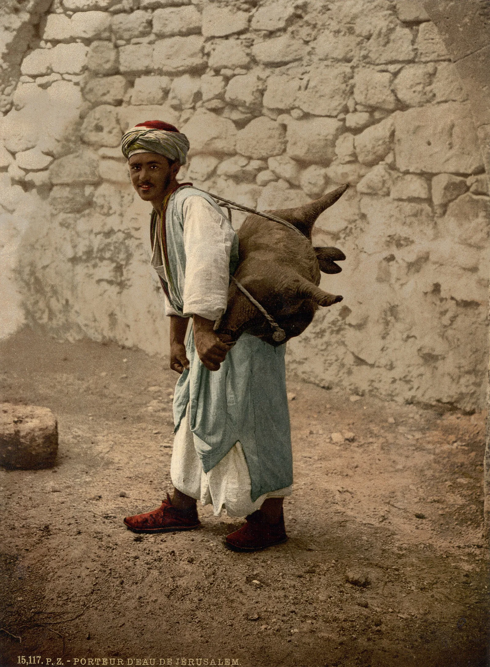 Le Porteur d’eau, Jérusalem, Palestine ottomane, 1890–1900