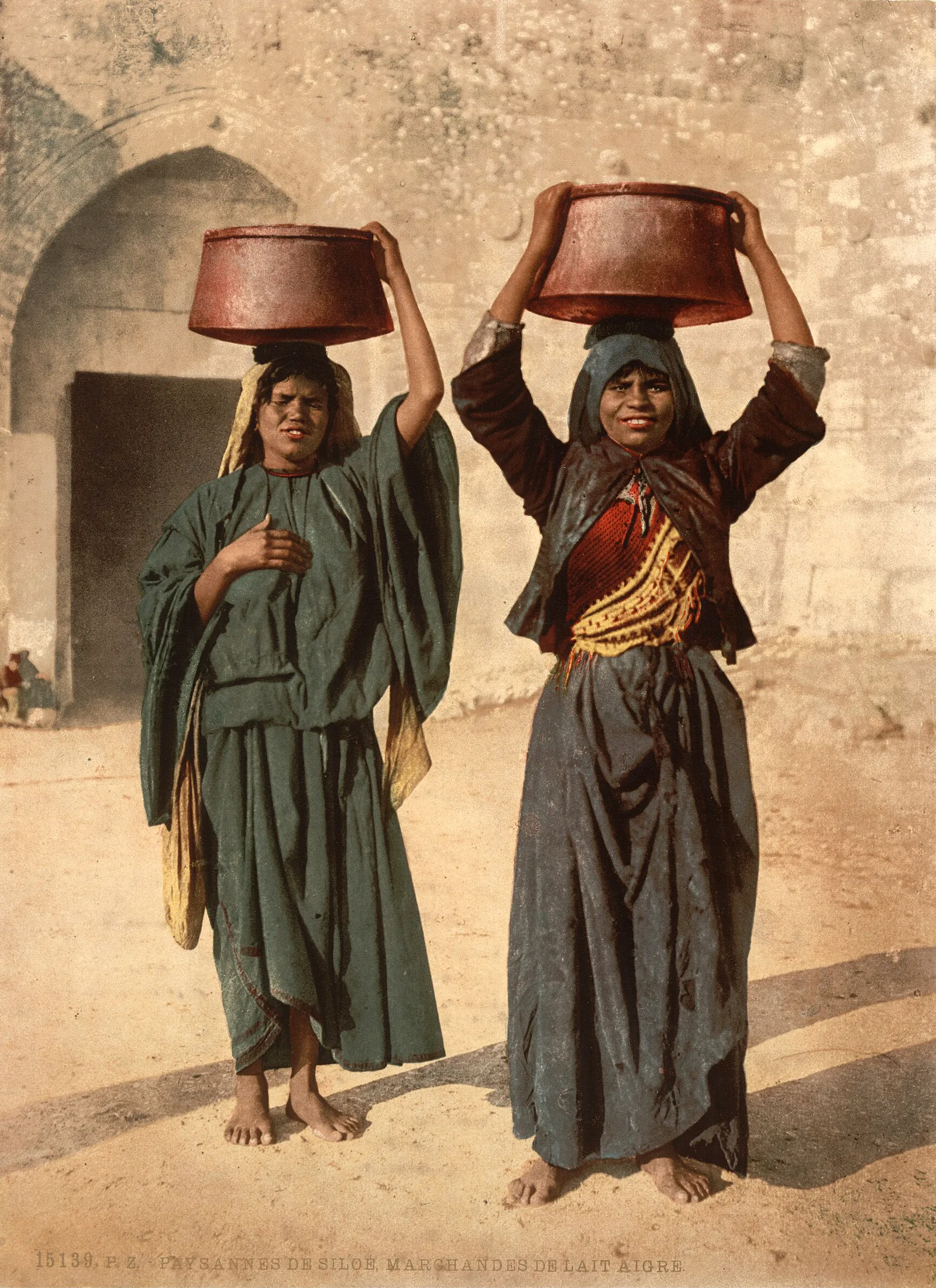 Les Marchandes de lait aigre, Siloé, Palestine ottomane, 1890–1900