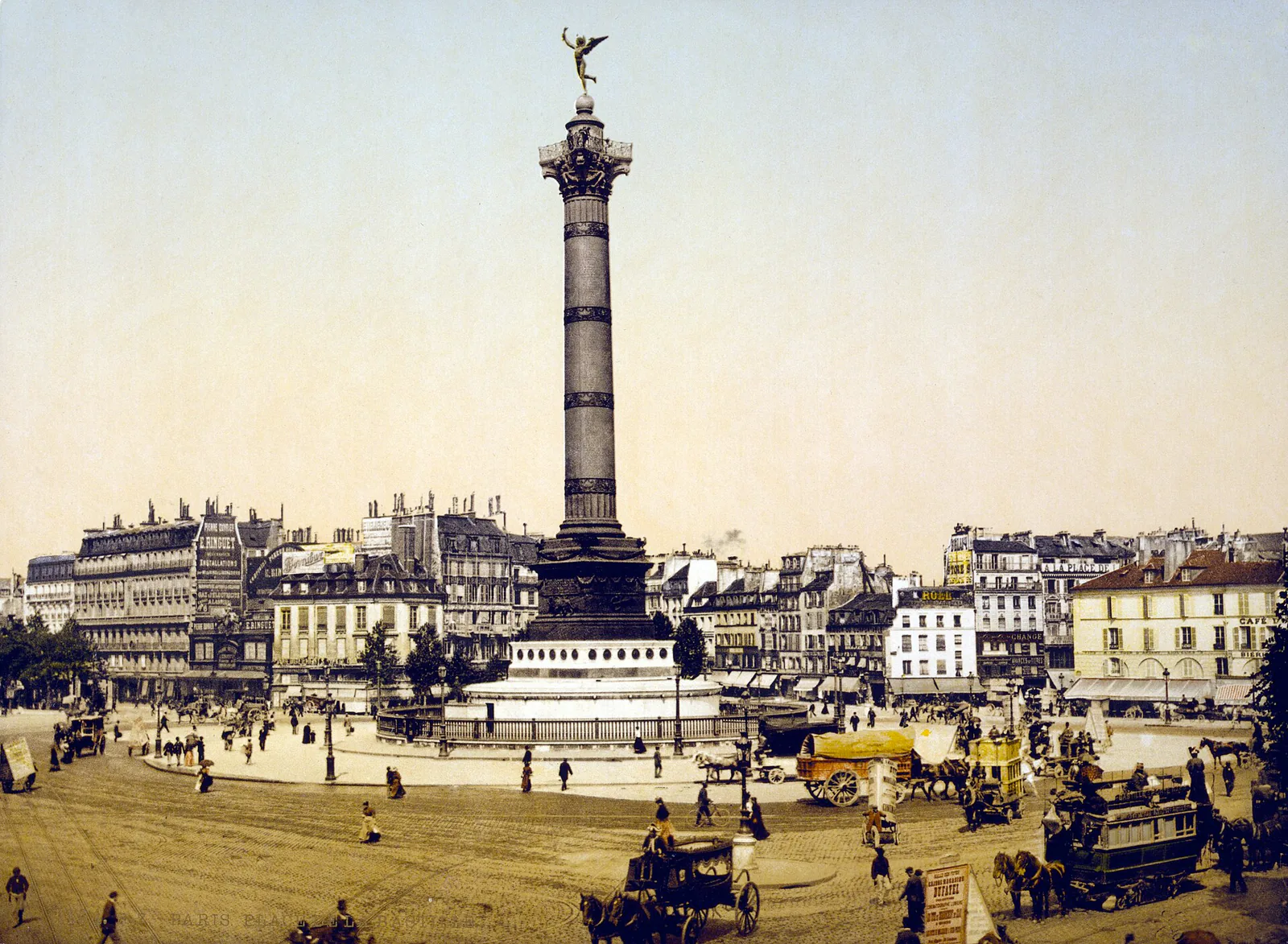 La Place de la Bastille, Paris, France, 1890–1900