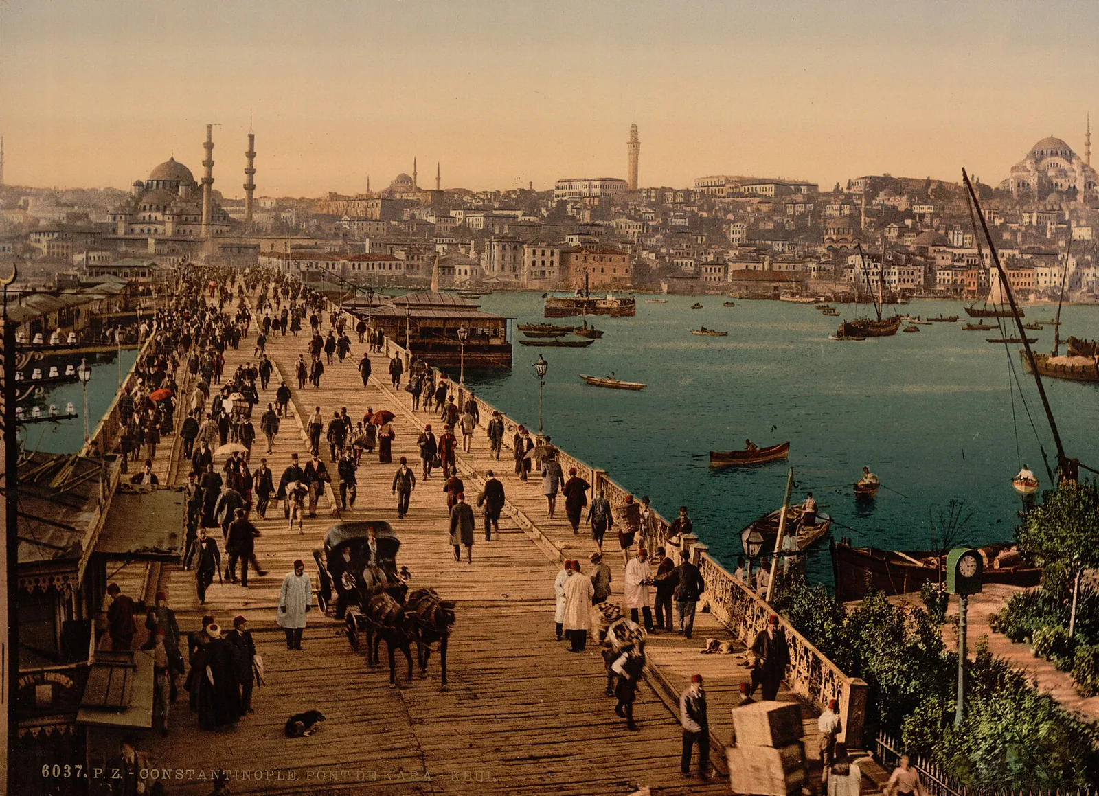 Le Pont de Kara-Keui, Constantinople, Turquie ottomane, 1890–1900