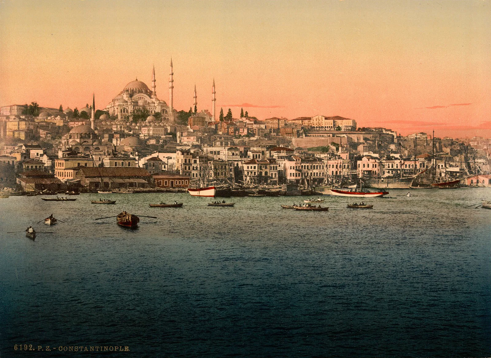 Vue depuis le pont, Constantinople, Turquie ottomane, 1890–1900