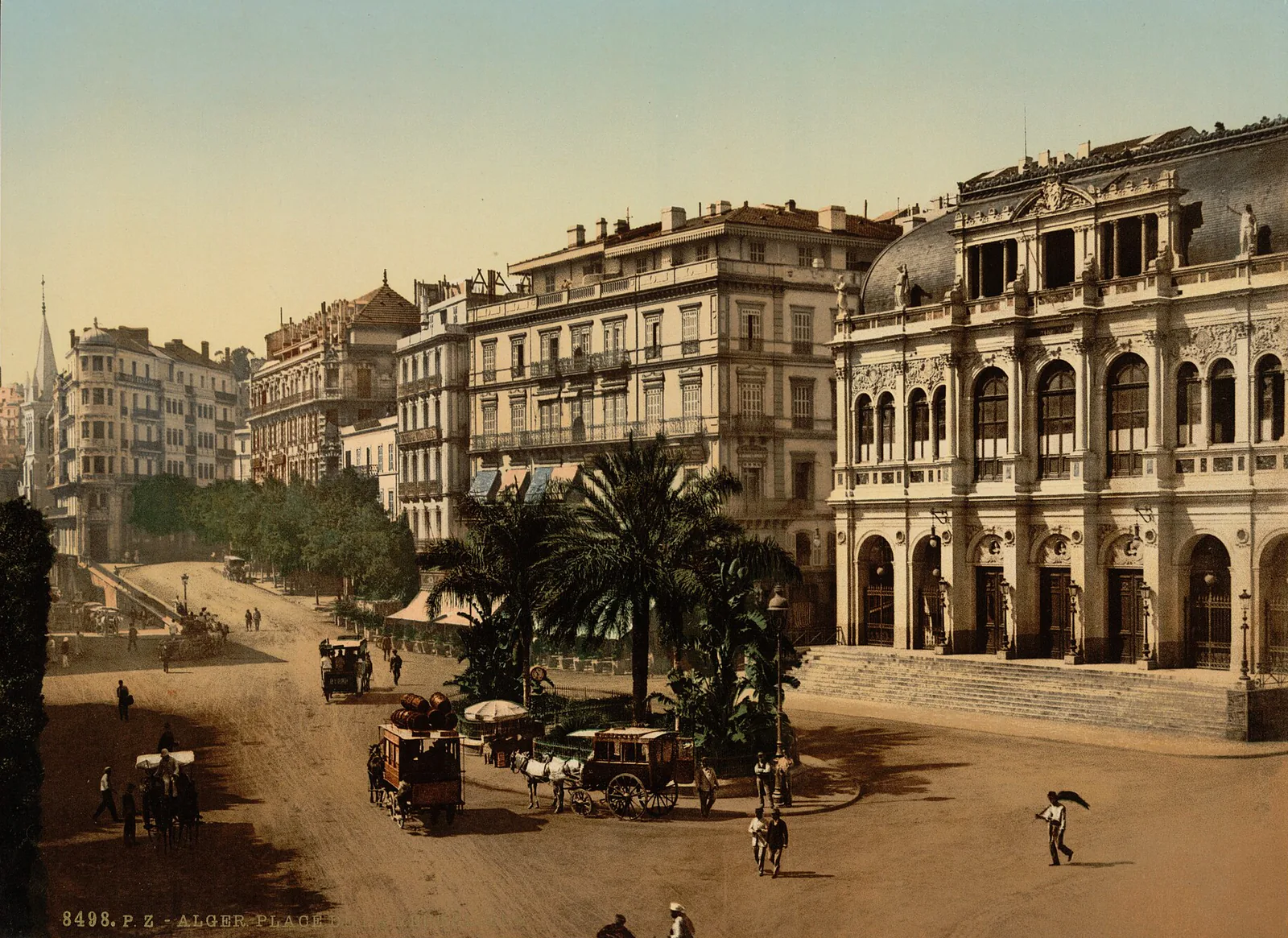 La Place de la République, Alger, Algérie, vers 1899