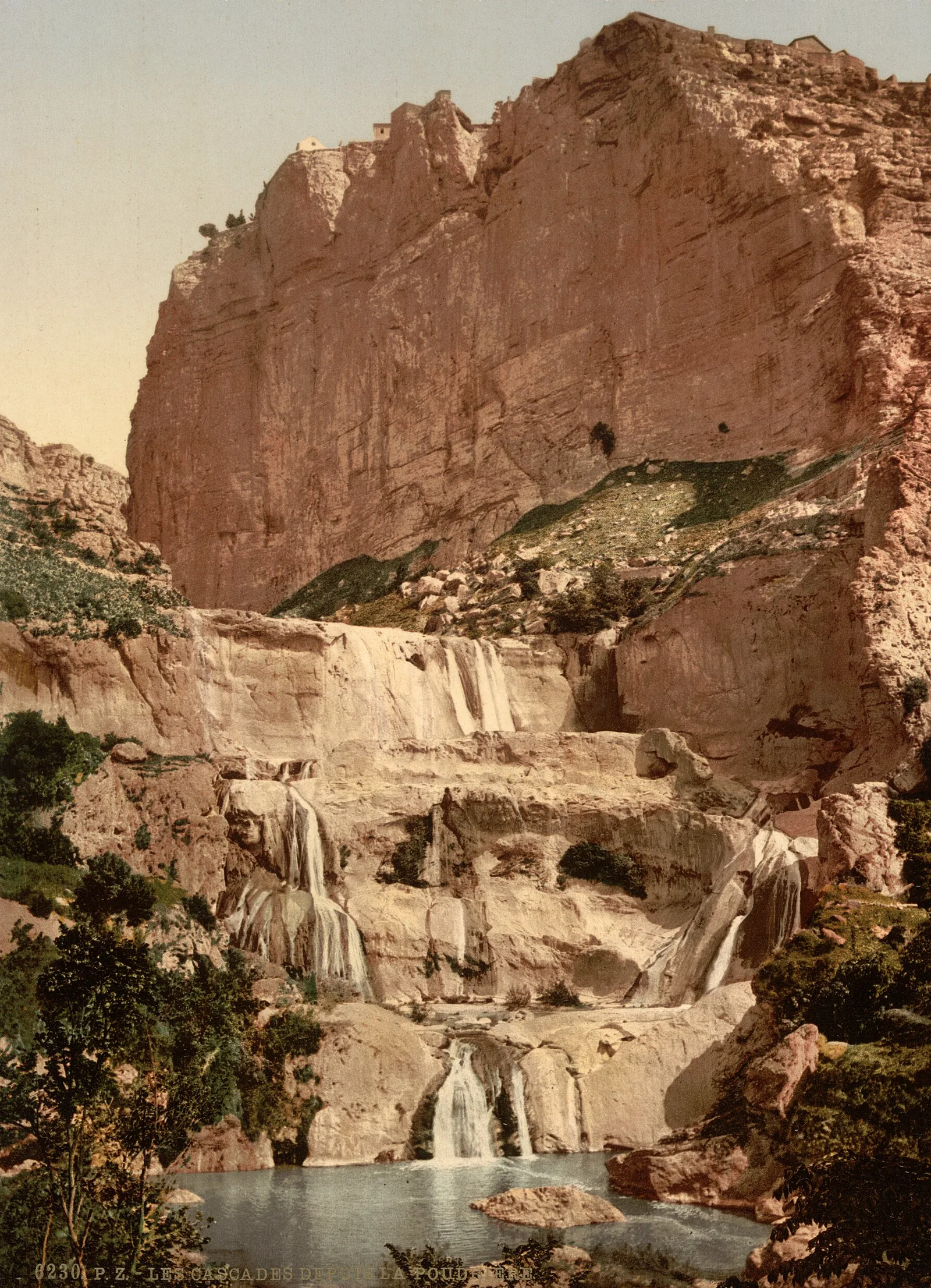 Les Cascades, Constantine, Algérie, vers 1899