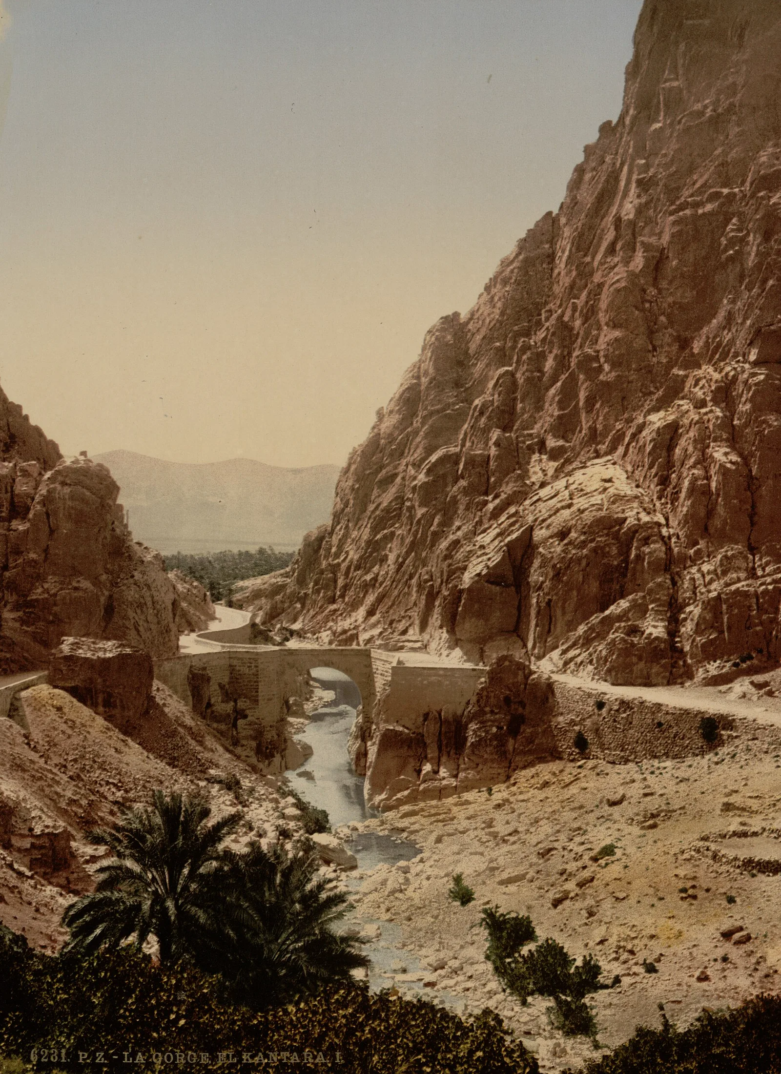 Le Ravin, El-Kantara, Algérie, vers 1899