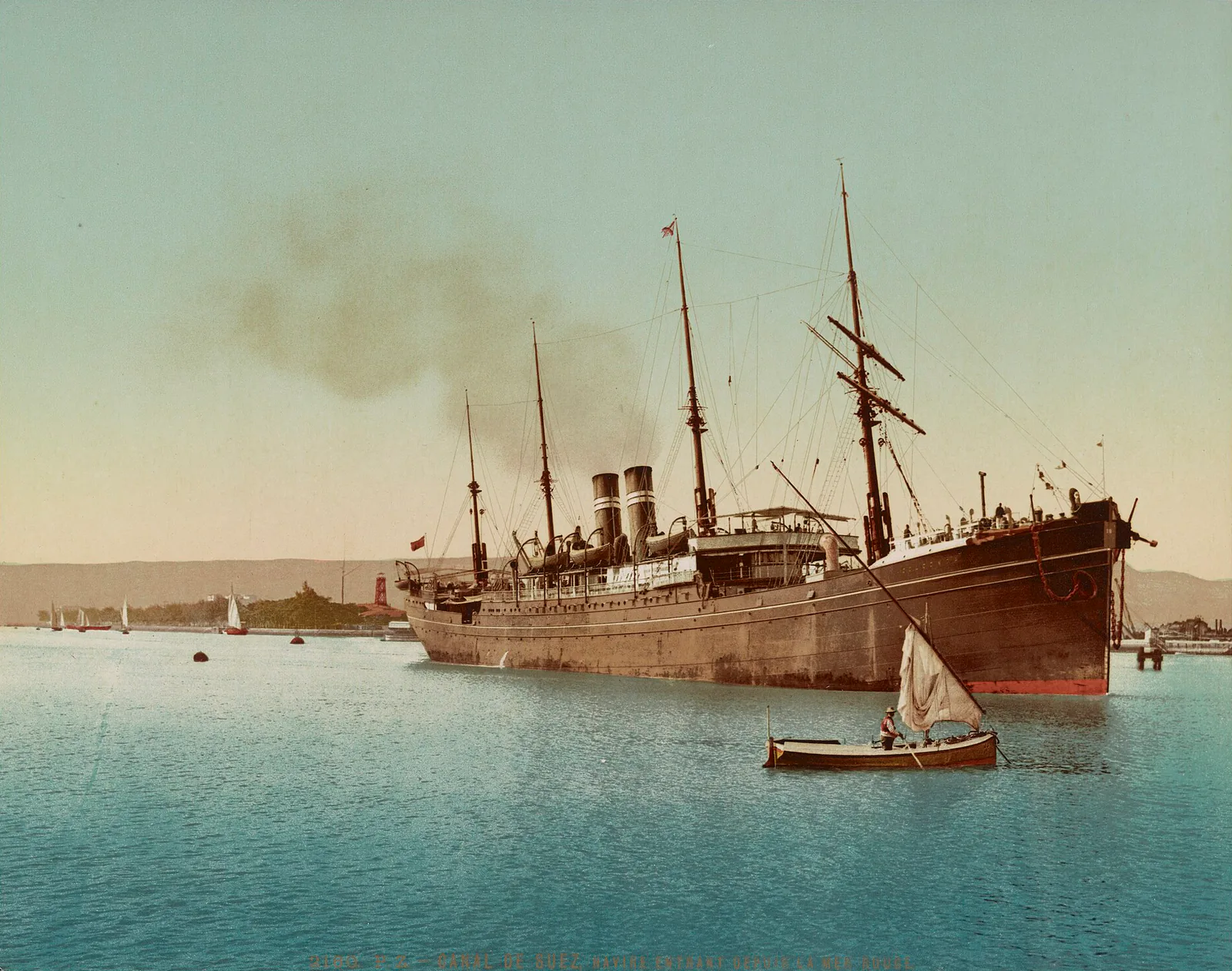 L’Entrée de la mer Rouge, Canal de Suez, Égypte, 1890–1900