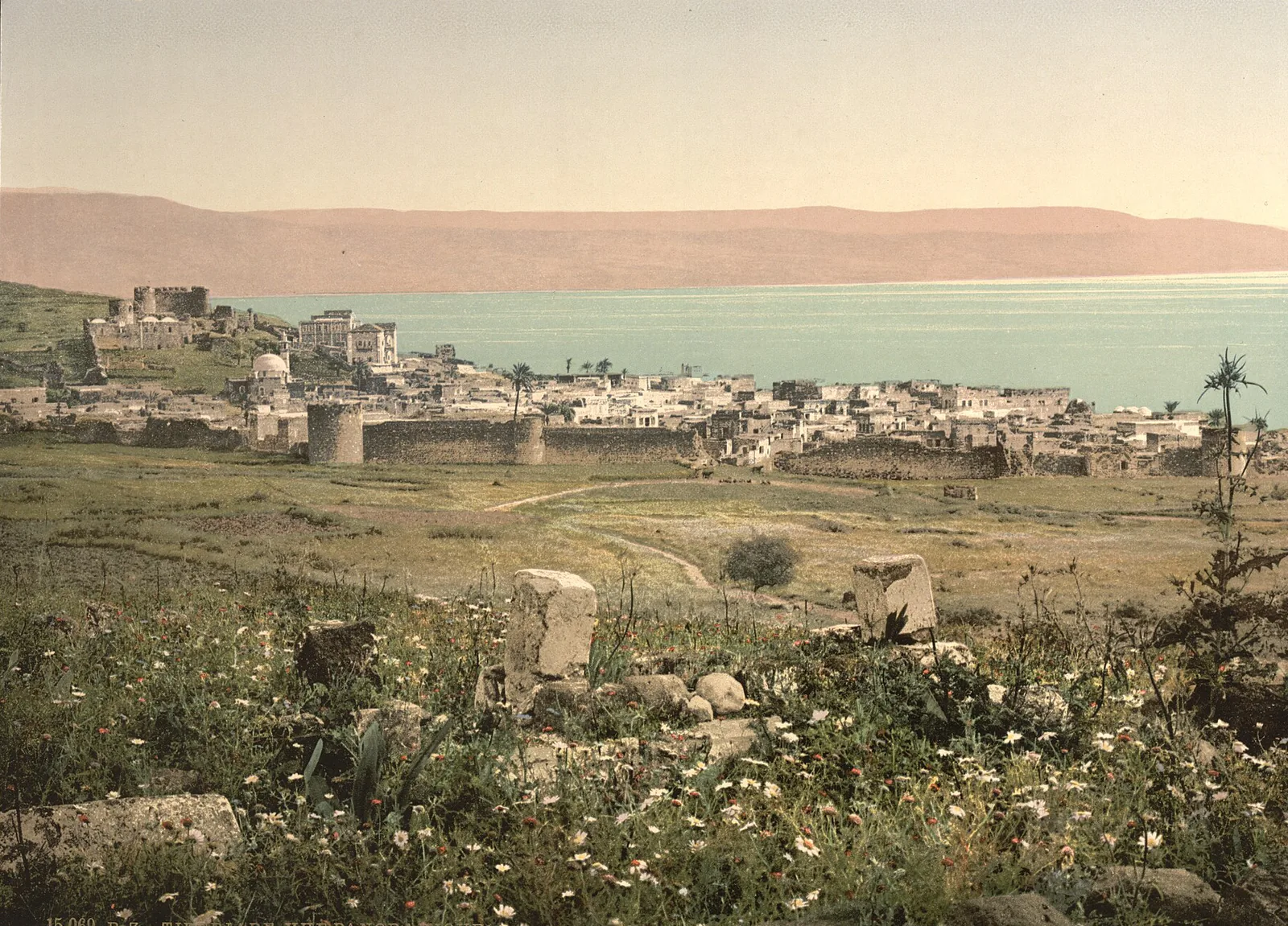 La Ville et le lac, Tibériade, Palestine ottomane, 1890–1900