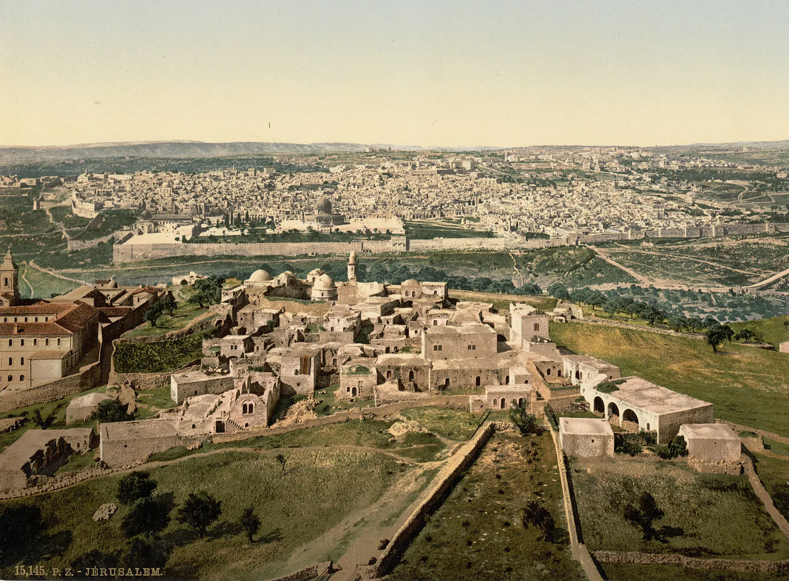 Vue générale, Jérusalem, Palestine ottomane, 1890–1900