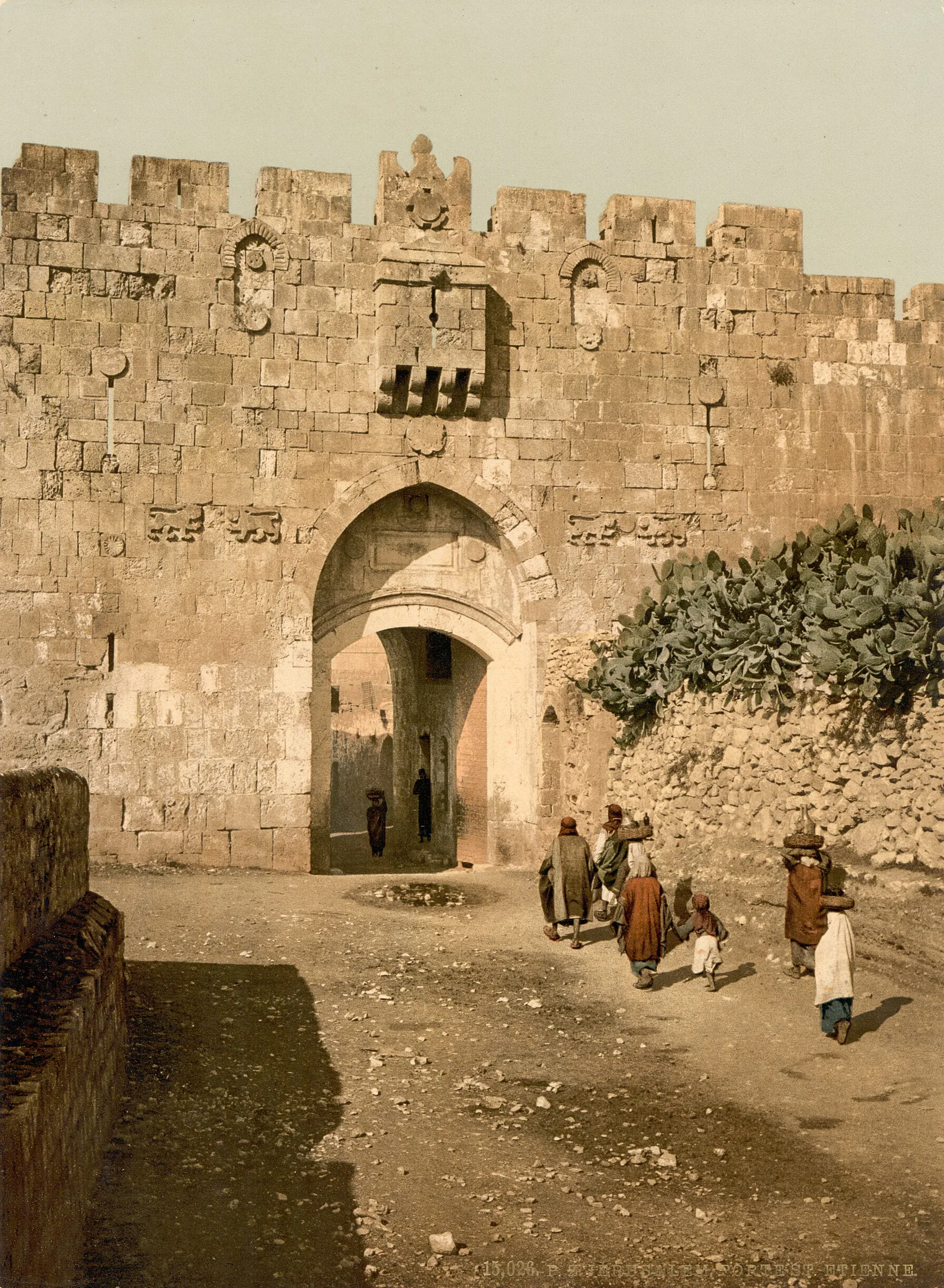 La Porte Saint-Étienne, Jérusalem, Palestine ottomane, 1890–1900