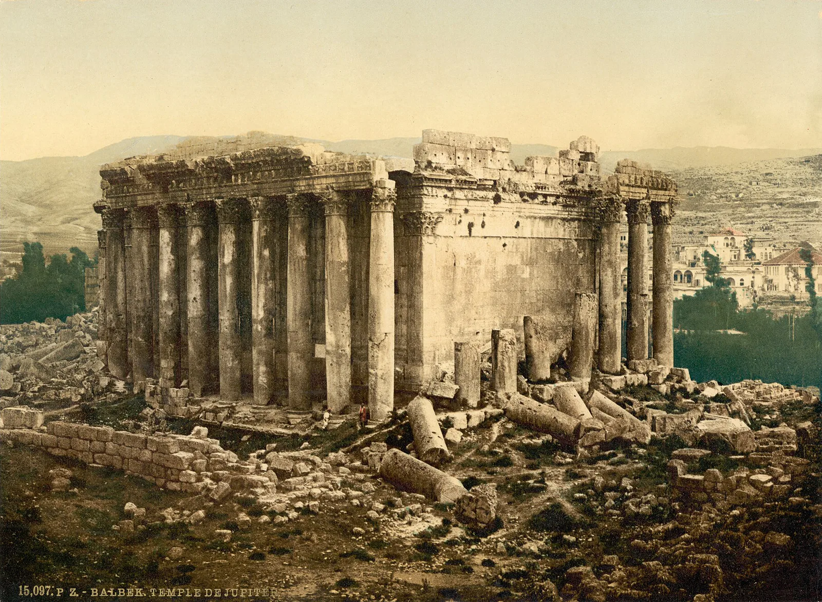 Le Temple de Jupiter, Baalbek, Liban ottoman, 1890–1900