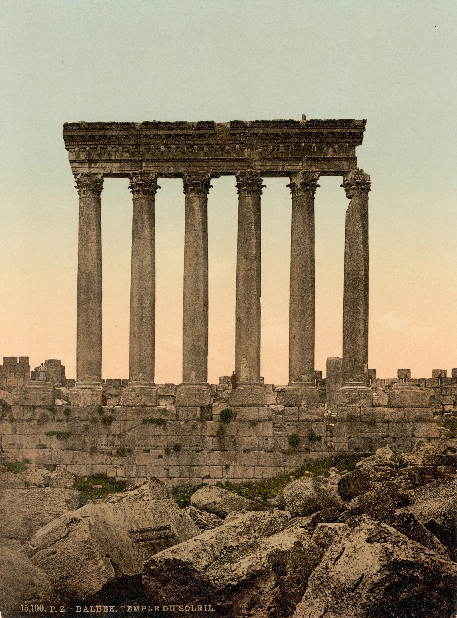 Le Temple du Soleil, Baalbek, Liban ottoman, 1890–1900