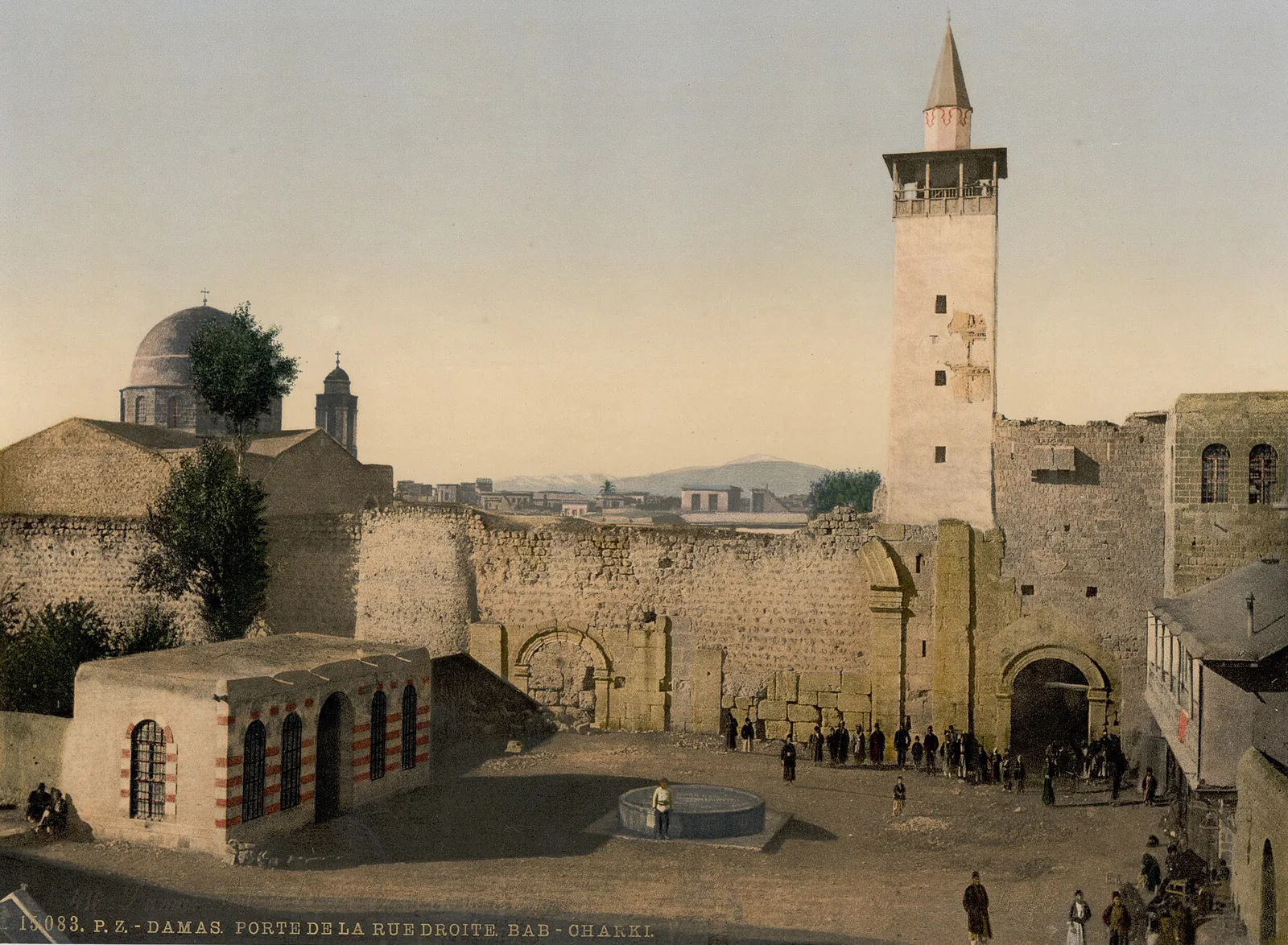 La Porte de la rue Droite, Damas, Syrie ottomane, 1890–1900
