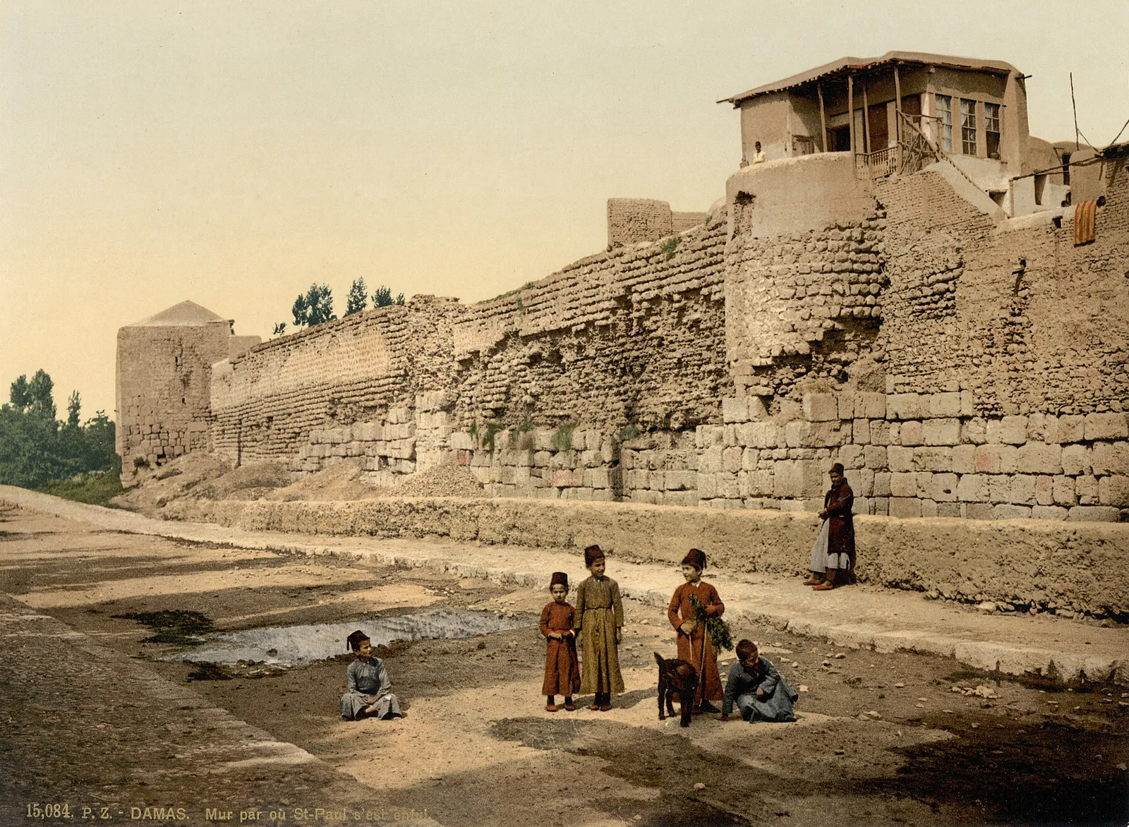 Le Mur de saint Paul, Damas, Syrie ottomane, 1890–1900