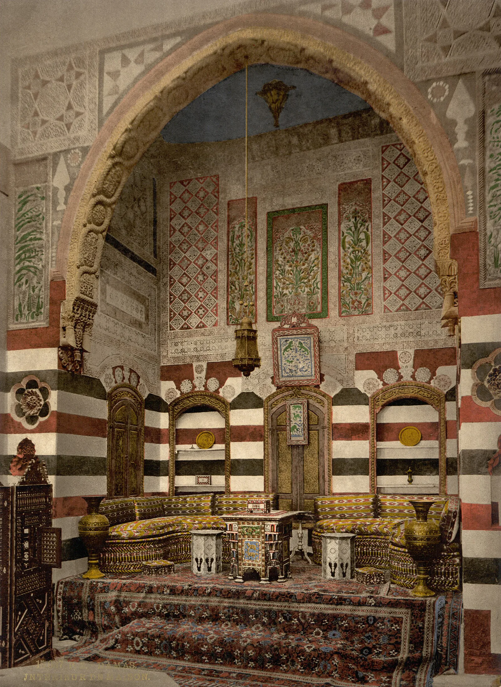 L’Intérieur d’une maison, Damas, Syrie ottomane, 1890–1900