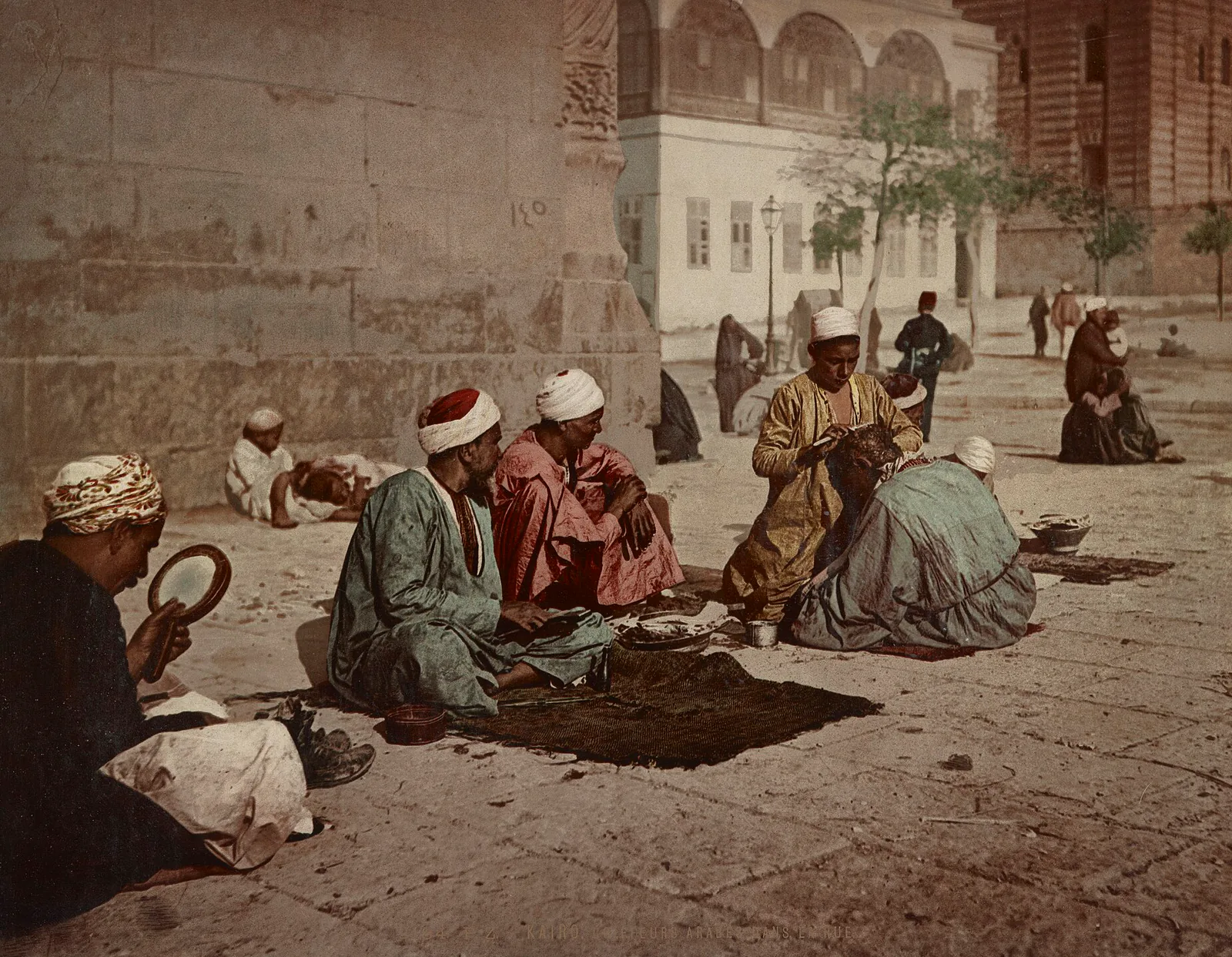 Les Coiffeurs de rue, Le Caire, Égypte, 1890–1900